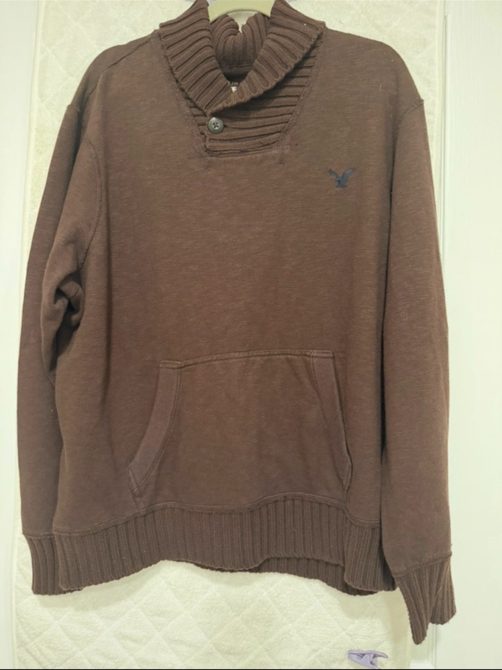 American Eagle Outfitters Brown Shawl Turtleneck Pullover Sweater